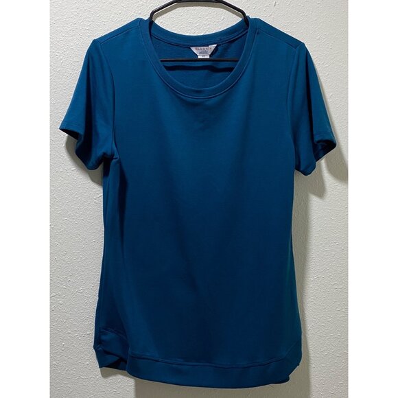 Danskin Women's Blue Athletic T-Shirt Short Sleeve Size XS Stretch - Picture 8 of 11